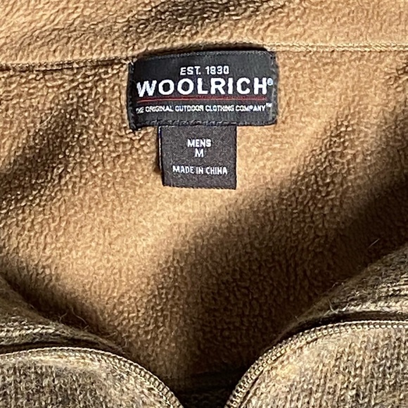 Men’s Medical Dark Wheat Woolrich Quarter Zip Wool Sweater - NWOT - Picture 4 of 7